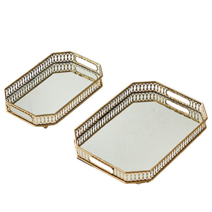 Mirror Tray - Multifunctional Metal Storage for Home Decor
