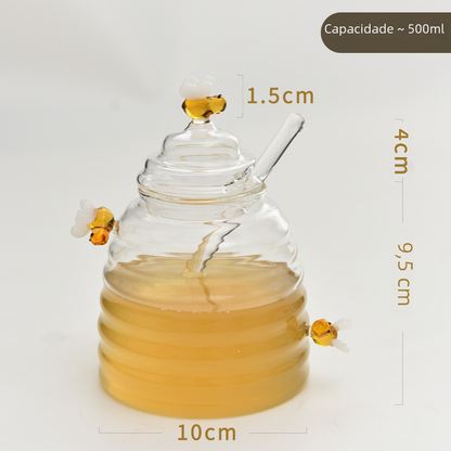 Creative Glass Honey Jar with Lid for Home Use