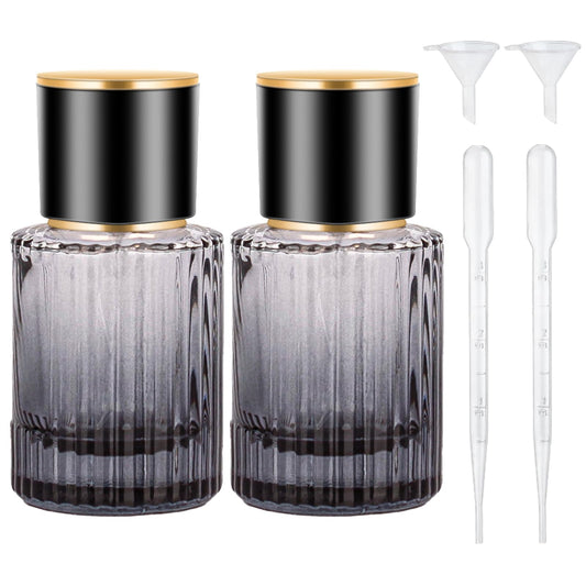 Gsteng 30ml Glass Perfume Atomizer Bottles 2pcs Empty Perfume Bottle Black Perfume Spray Bottle Portable Cologne Atomizer Travel Perfume Atomizer Refillable