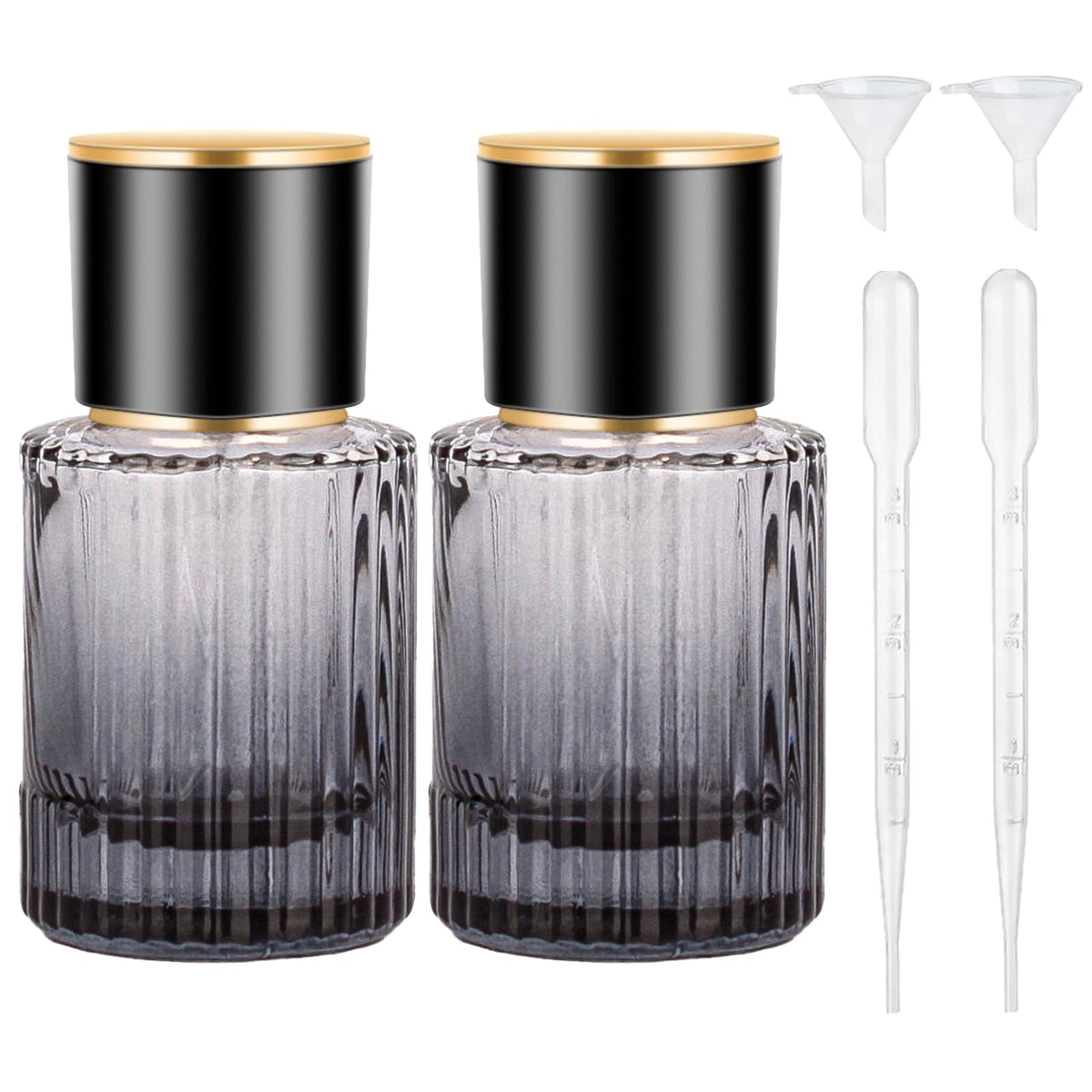 Gsteng 30ml Glass Perfume Atomizer Bottles 2pcs Empty Perfume Bottle Black Perfume Spray Bottle Portable Cologne Atomizer Travel Perfume Atomizer Refillable
