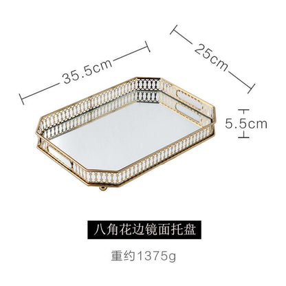 Mirror Tray - Multifunctional Metal Storage for Home Decor