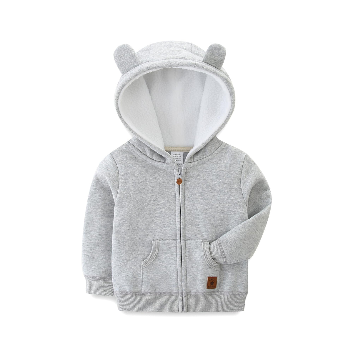 Half Birthday Outfit Baby Boy Solid Casual Pocket Hoodie Sweatershirt Pullover Grey