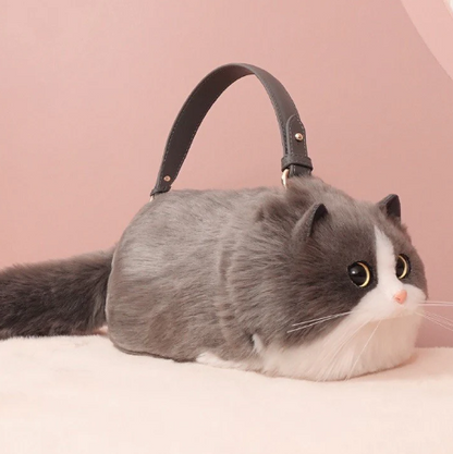 Fluffy Cat Handbag - Elegant Gift for Special Occasions