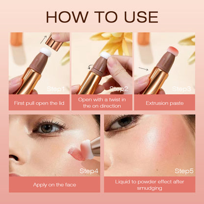 Highlighter Contour Beauty Wand with Cushion Applicator